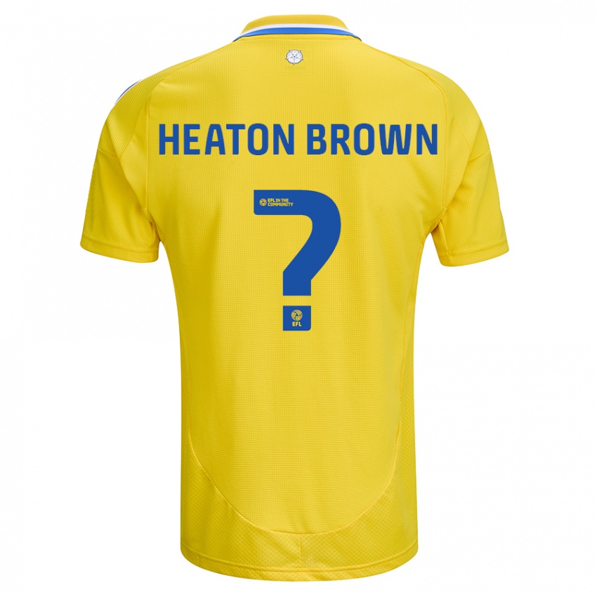 Kinder Heaton Brown #0 Gelb Blau Auswärtstrikot Trikot 2024/25 T-Shirt