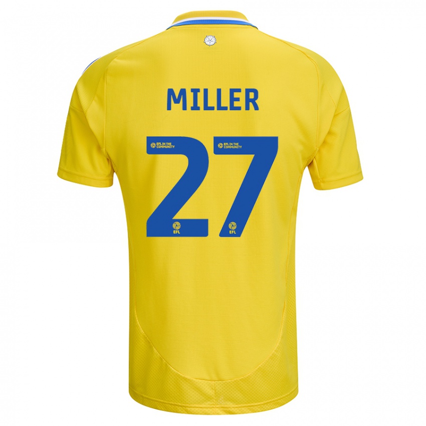 Kinder Amari Miller #27 Gelb Blau Auswärtstrikot Trikot 2024/25 T-Shirt