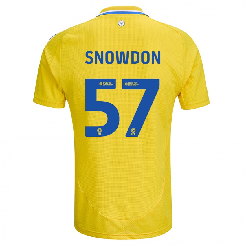 Kinder Joe Snowdon #57 Gelb Blau Auswärtstrikot Trikot 2024/25 T-Shirt