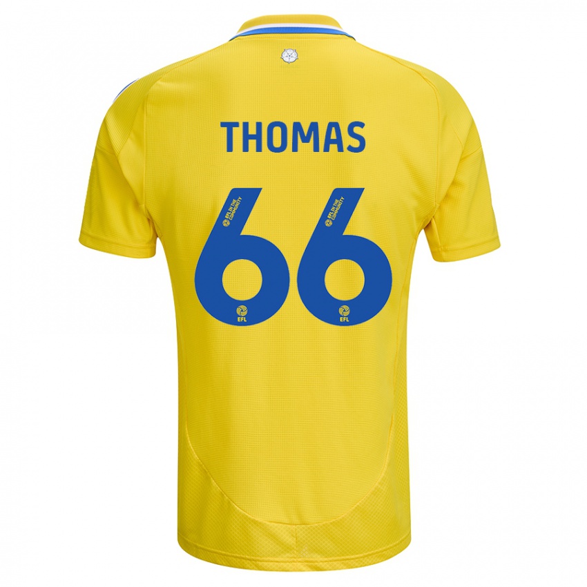 Kinder Luca Thomas #66 Gelb Blau Auswärtstrikot Trikot 2024/25 T-Shirt