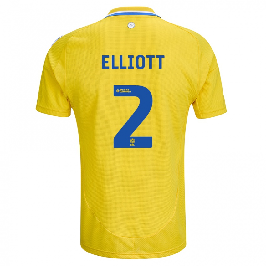 Kinder Izzy Elliott #2 Gelb Blau Auswärtstrikot Trikot 2024/25 T-Shirt