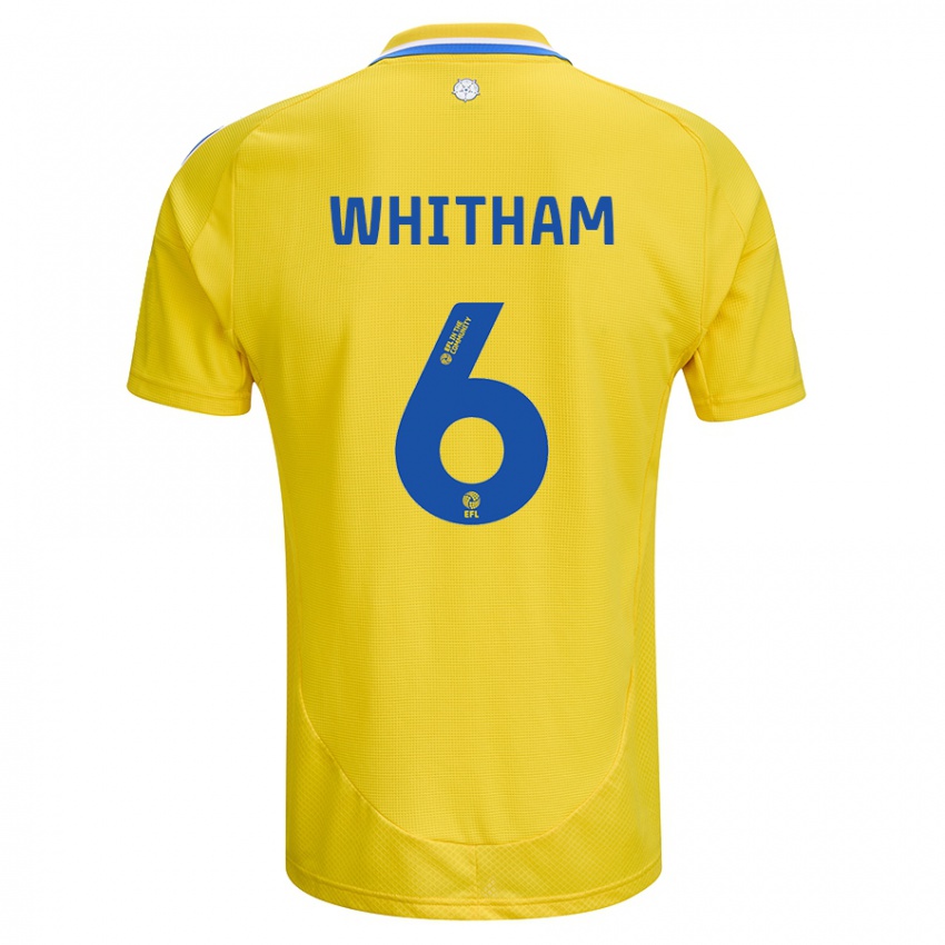 Kinder Danielle Whitham #6 Gelb Blau Auswärtstrikot Trikot 2024/25 T-Shirt