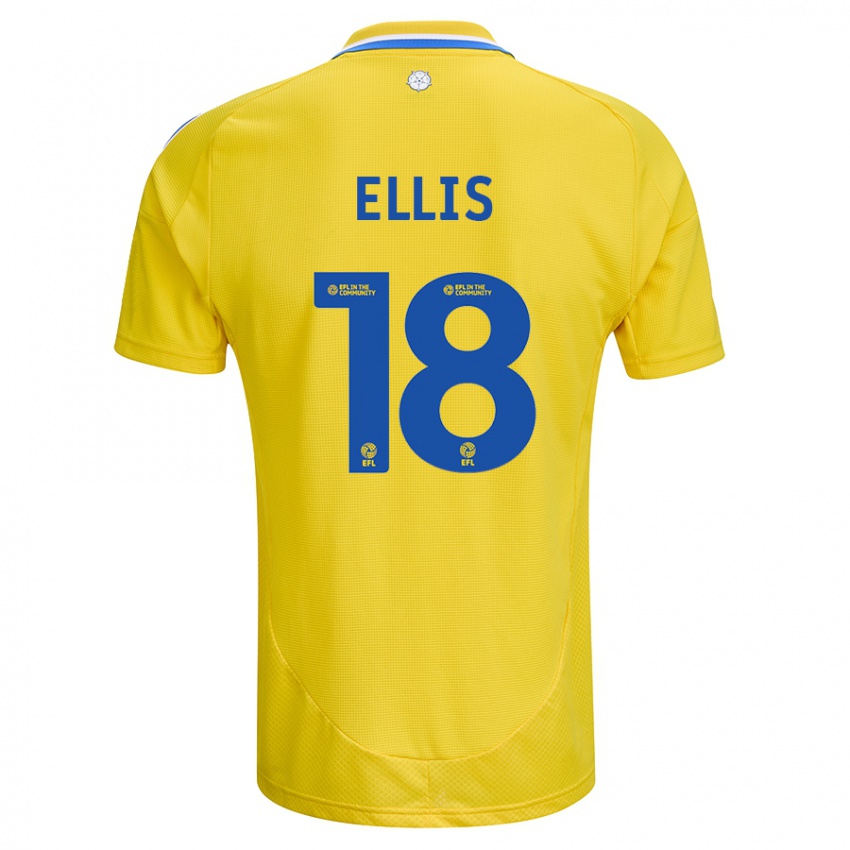 Kinder Macy Ellis #18 Gelb Blau Auswärtstrikot Trikot 2024/25 T-Shirt