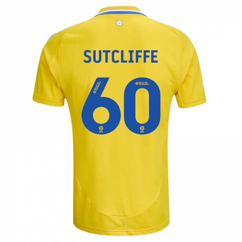 Kinder Harvey Sutcliffe #60 Gelb Blau Auswärtstrikot Trikot 2024/25 T-Shirt