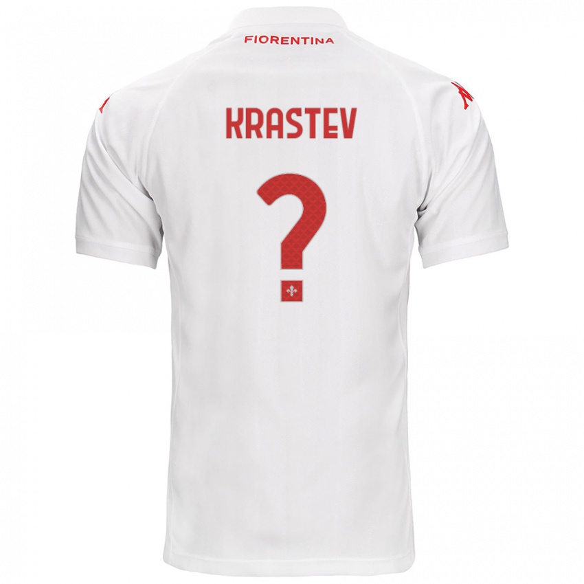 Kinder Dimo Krastev #0 Weiß Auswärtstrikot Trikot 2024/25 T-Shirt