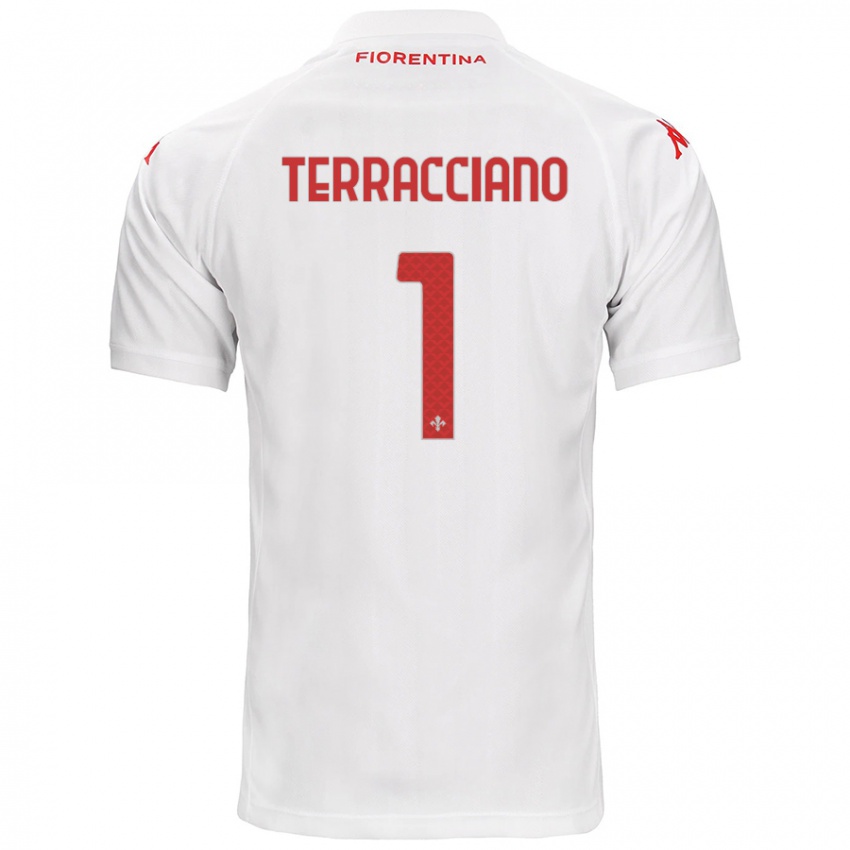 Kinder Pietro Terracciano #1 Weiß Auswärtstrikot Trikot 2024/25 T-Shirt