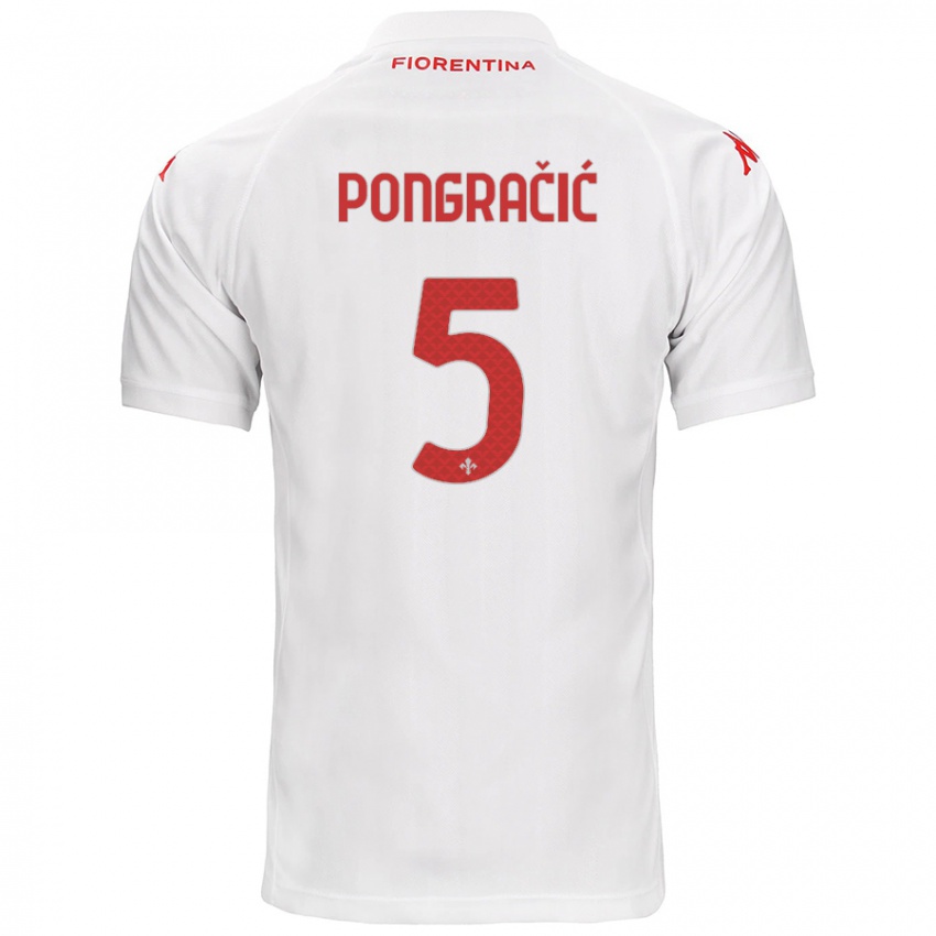 Kinder Marin Pongračić #5 Weiß Auswärtstrikot Trikot 2024/25 T-Shirt