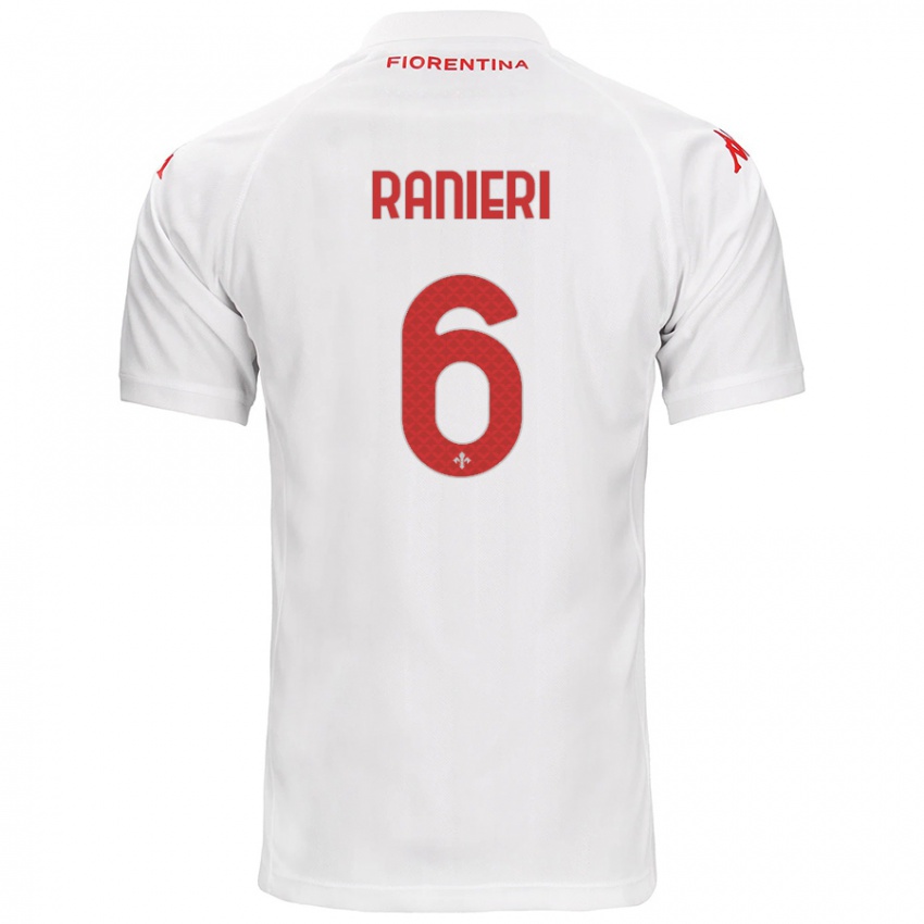 Kinder Luca Ranieri #6 Weiß Auswärtstrikot Trikot 2024/25 T-Shirt