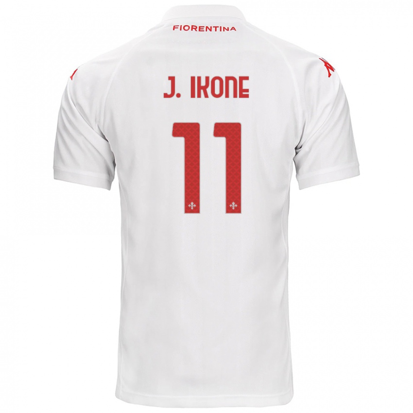 Kinder Jonathan Ikoné #11 Weiß Auswärtstrikot Trikot 2024/25 T-Shirt