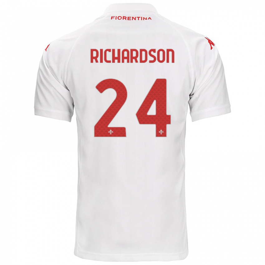 Kinder Amir Richardson #24 Weiß Auswärtstrikot Trikot 2024/25 T-Shirt