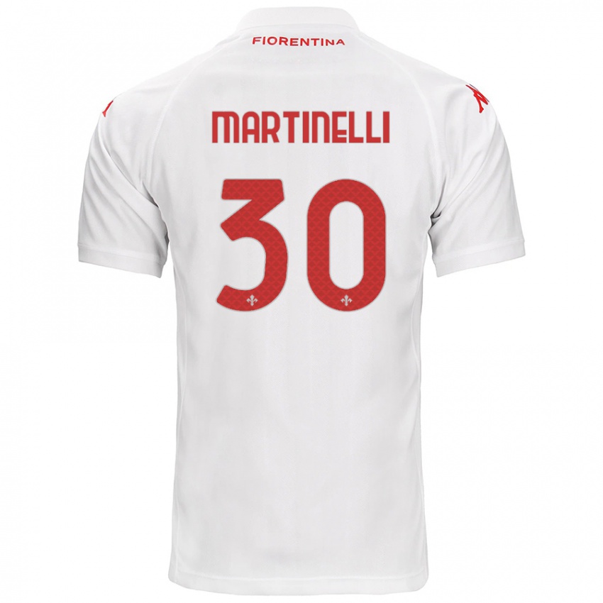 Kinder Tommaso Martinelli #30 Weiß Auswärtstrikot Trikot 2024/25 T-Shirt