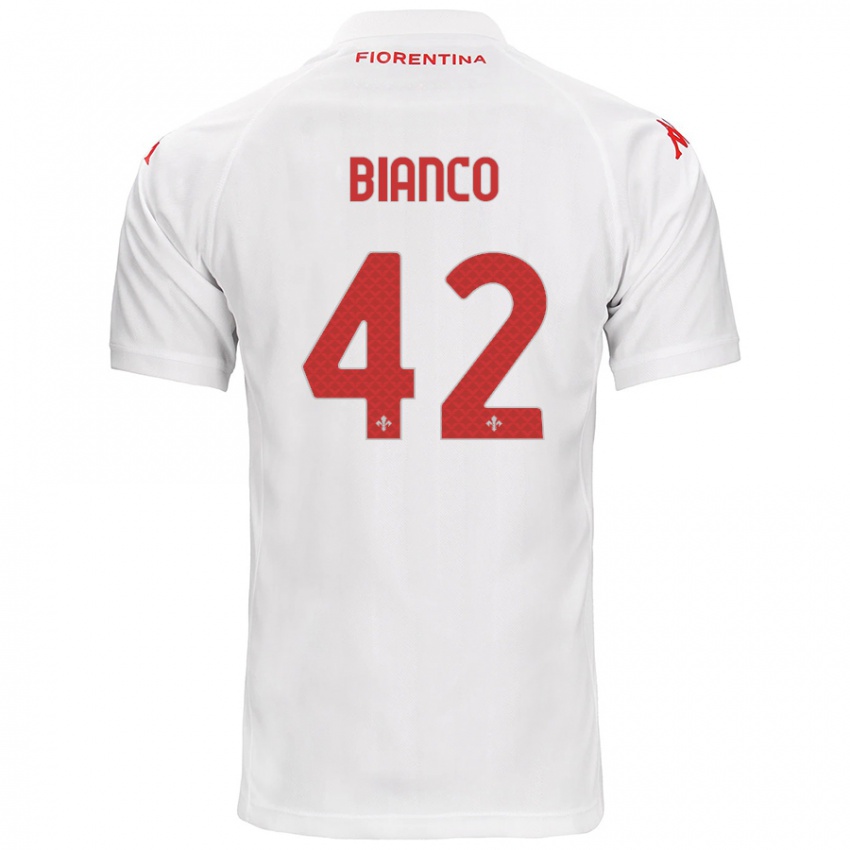 Kinder Alessandro Bianco #42 Weiß Auswärtstrikot Trikot 2024/25 T-Shirt