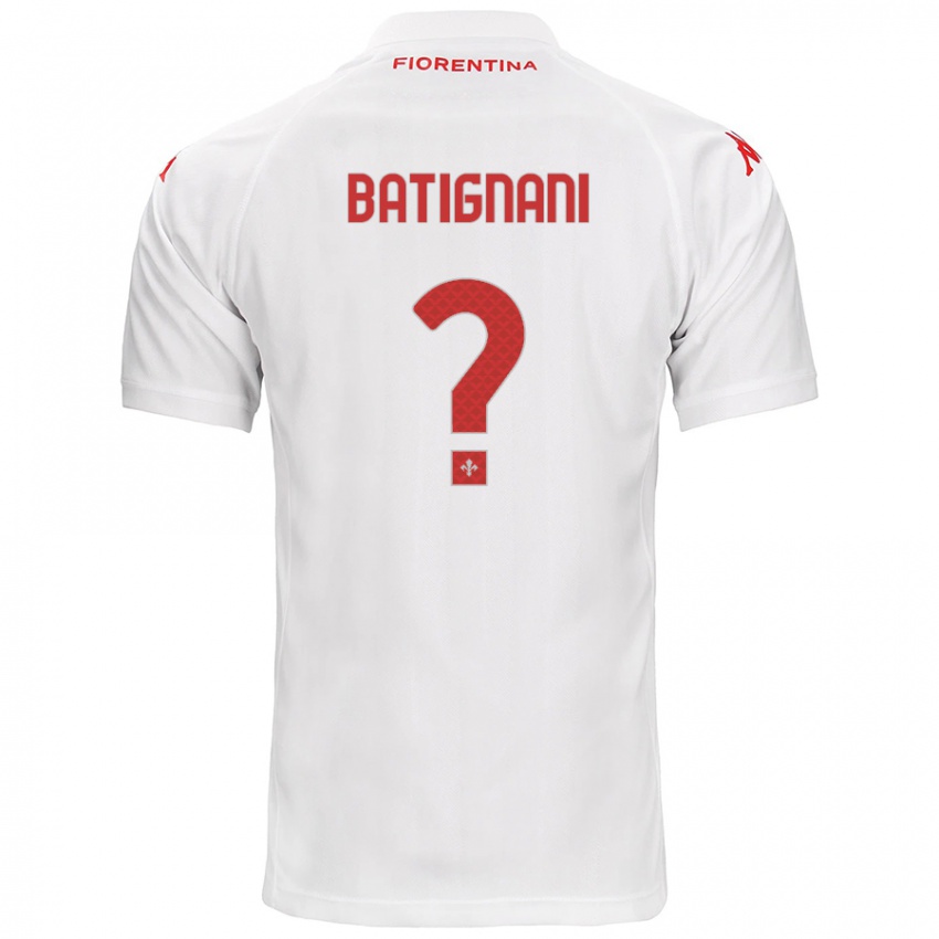 Kinder Francesco Batignani #0 Weiß Auswärtstrikot Trikot 2024/25 T-Shirt