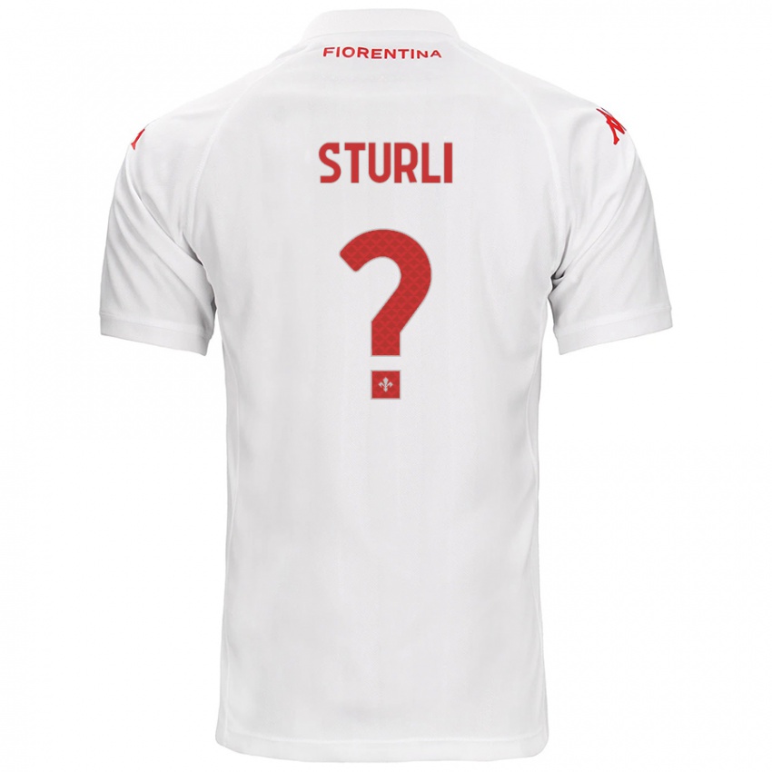 Kinder Edoardo Sturli #0 Weiß Auswärtstrikot Trikot 2024/25 T-Shirt