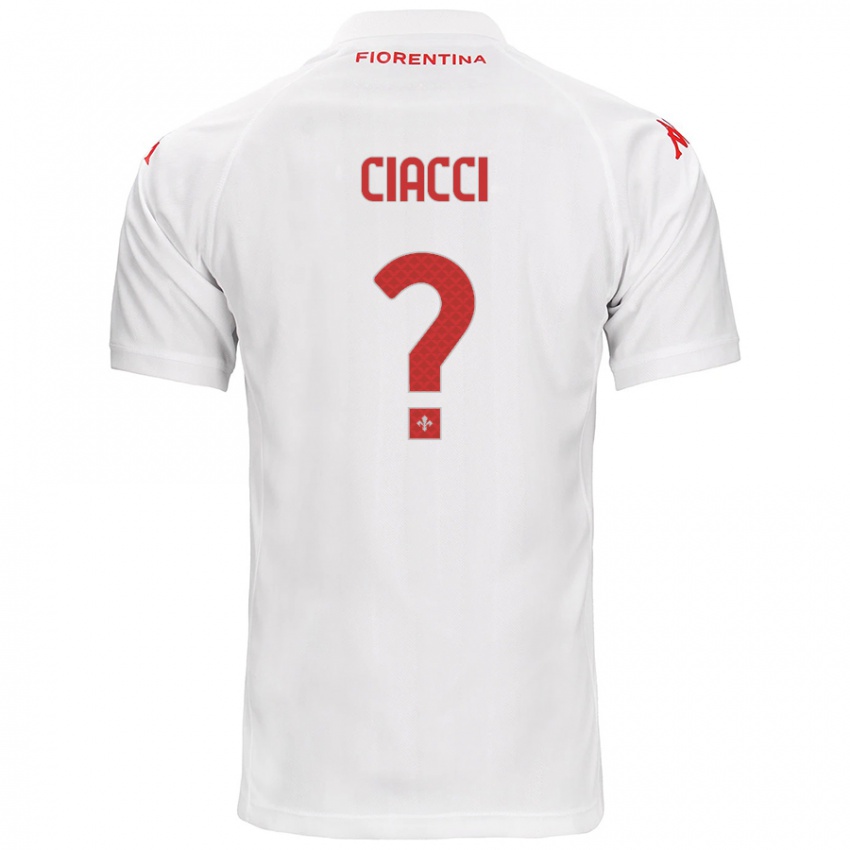 Kinder Niccolò Ciacci #0 Weiß Auswärtstrikot Trikot 2024/25 T-Shirt