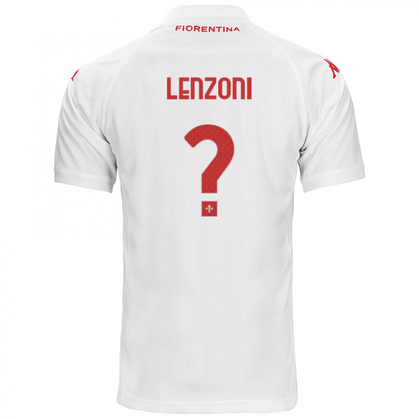 Kinder Samuele Lenzoni #0 Weiß Auswärtstrikot Trikot 2024/25 T-Shirt