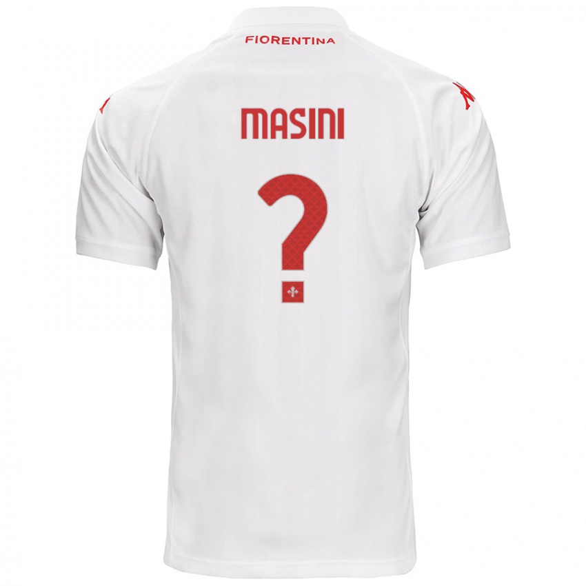 Kinder Mattia Masini #0 Weiß Auswärtstrikot Trikot 2024/25 T-Shirt