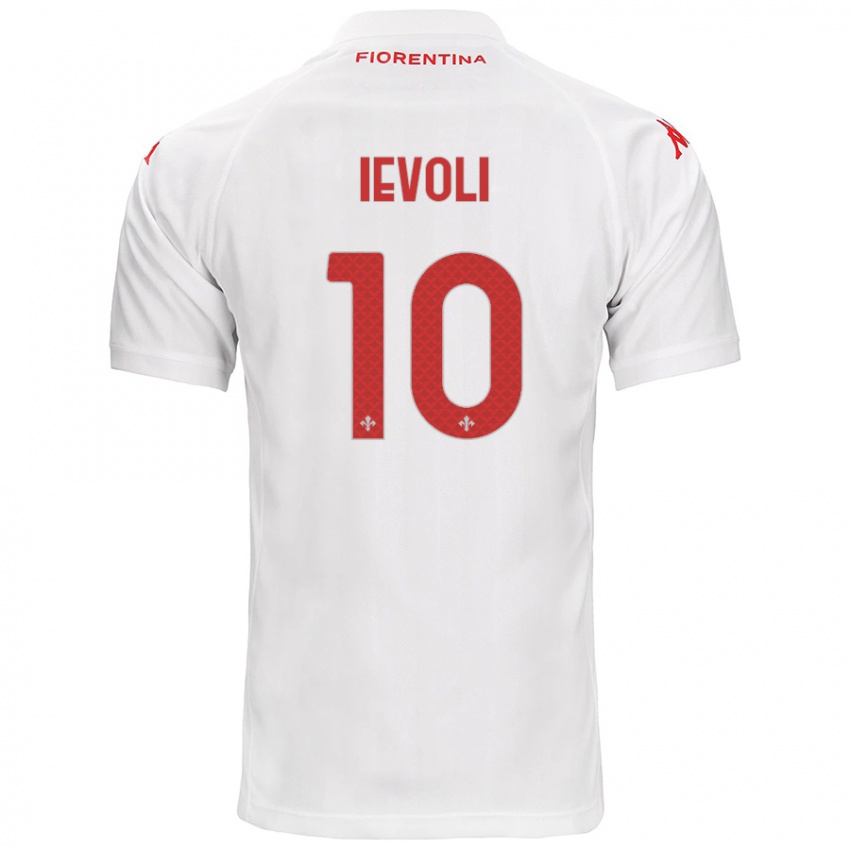 Kinder Mattia Ievoli #10 Weiß Auswärtstrikot Trikot 2024/25 T-Shirt