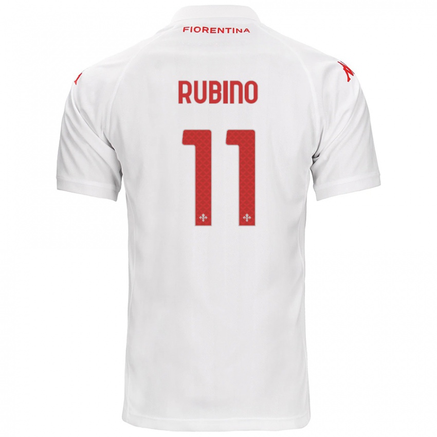 Kinder Tommaso Rubino #11 Weiß Auswärtstrikot Trikot 2024/25 T-Shirt