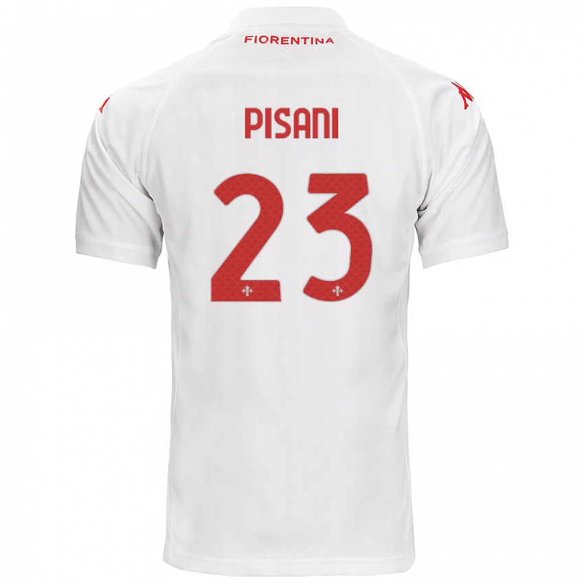 Kinder Diego Pisani #23 Weiß Auswärtstrikot Trikot 2024/25 T-Shirt