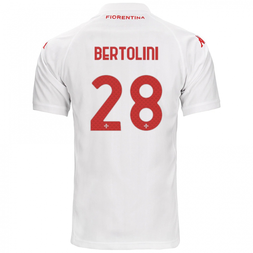 Kinder Gabriele Bertolini #28 Weiß Auswärtstrikot Trikot 2024/25 T-Shirt