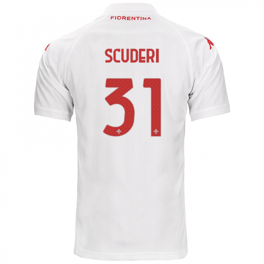 Kinder Giulio Scuderi #31 Weiß Auswärtstrikot Trikot 2024/25 T-Shirt