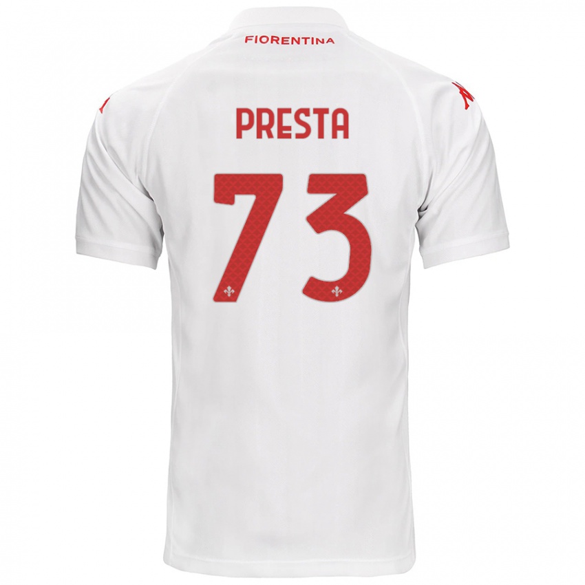 Kinder Francesco Presta #73 Weiß Auswärtstrikot Trikot 2024/25 T-Shirt