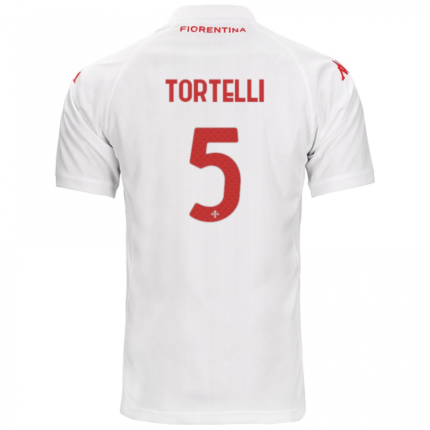 Kinder Alice Tortelli #5 Weiß Auswärtstrikot Trikot 2024/25 T-Shirt