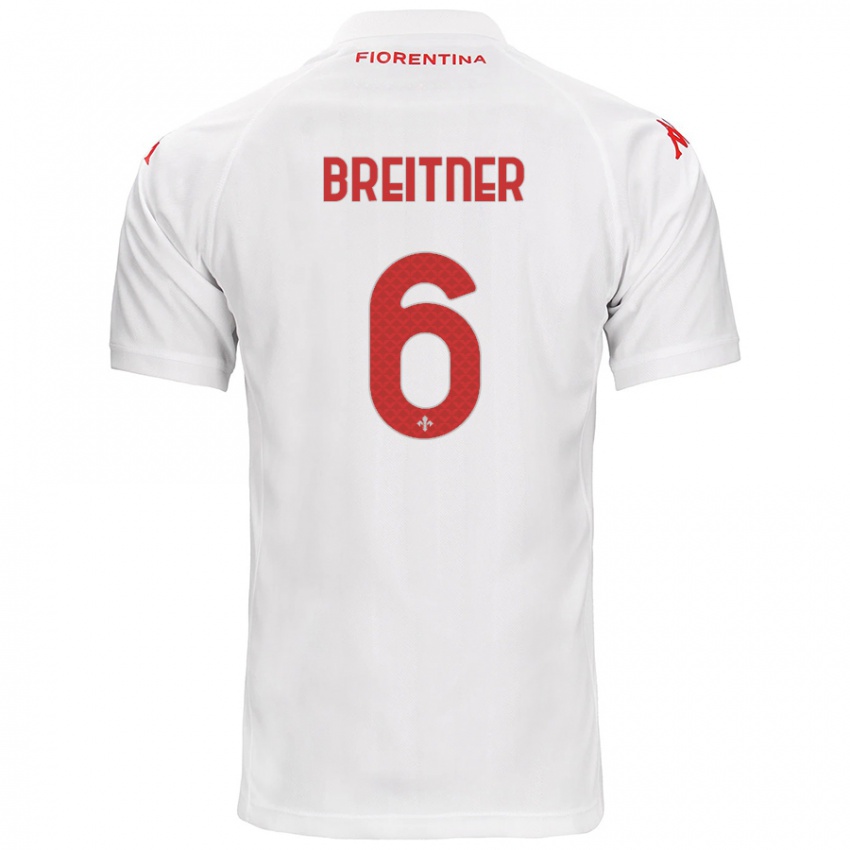 Kinder Stephanie Breitner #6 Weiß Auswärtstrikot Trikot 2024/25 T-Shirt