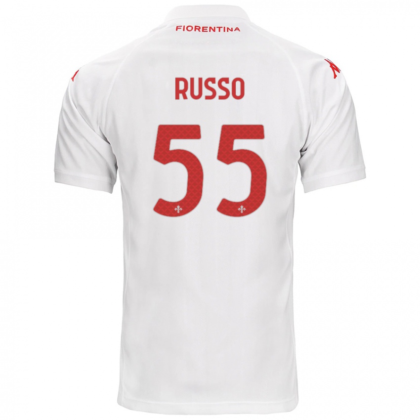 Kinder Federica Russo #55 Weiß Auswärtstrikot Trikot 2024/25 T-Shirt