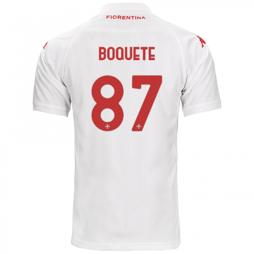 Kinder Veronica Boquete #87 Weiß Auswärtstrikot Trikot 2024/25 T-Shirt