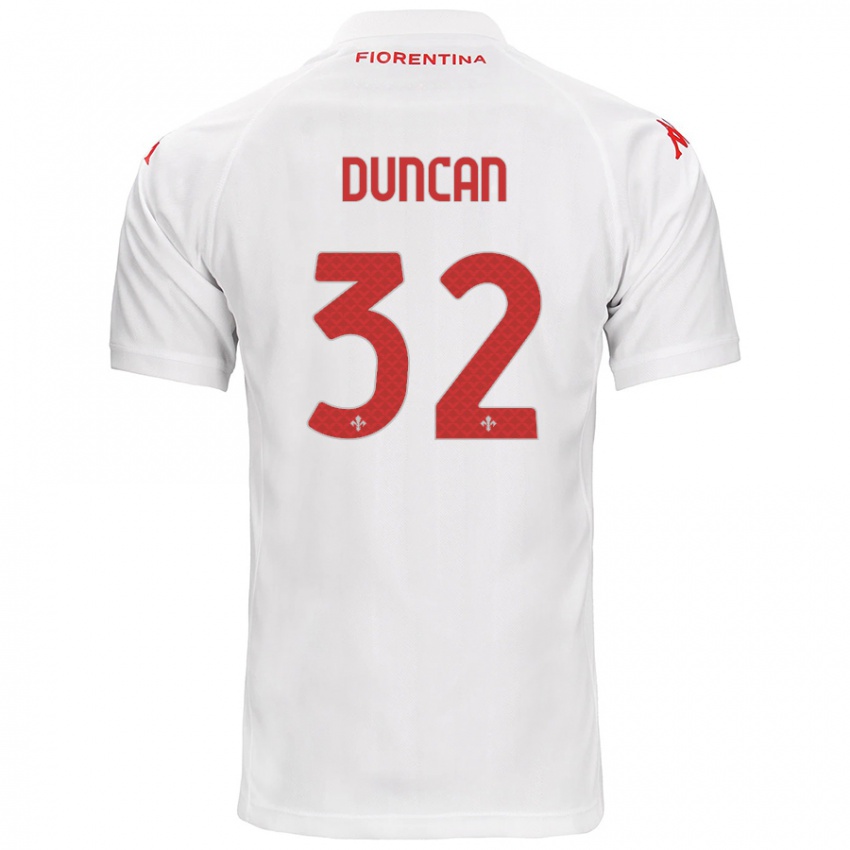 Kinder Alfred Duncan #32 Weiß Auswärtstrikot Trikot 2024/25 T-Shirt