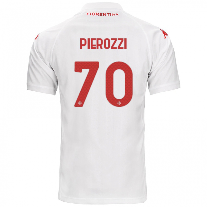 Kinder Niccolò Pierozzi #70 Weiß Auswärtstrikot Trikot 2024/25 T-Shirt