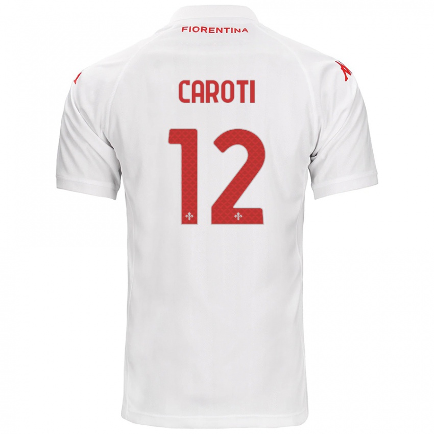 Kinder Filippo Caroti #12 Weiß Auswärtstrikot Trikot 2024/25 T-Shirt