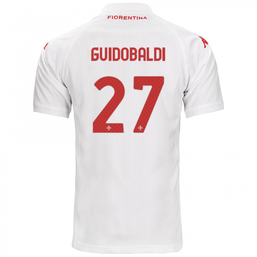 Kinder Filippo Guidobaldi #27 Weiß Auswärtstrikot Trikot 2024/25 T-Shirt