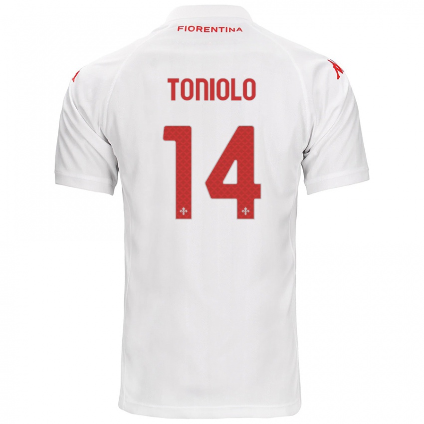 Kinder Martina Toniolo #14 Weiß Auswärtstrikot Trikot 2024/25 T-Shirt