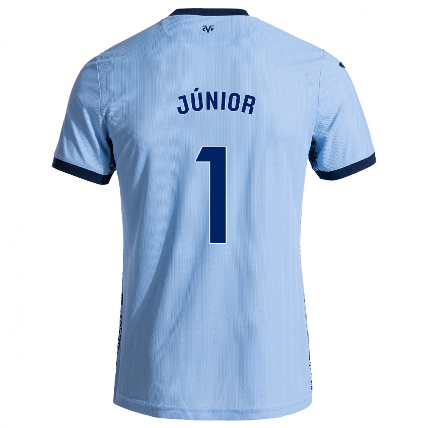 Kinder Luiz Júnior #1 Himmelblau Auswärtstrikot Trikot 2024/25 T-Shirt