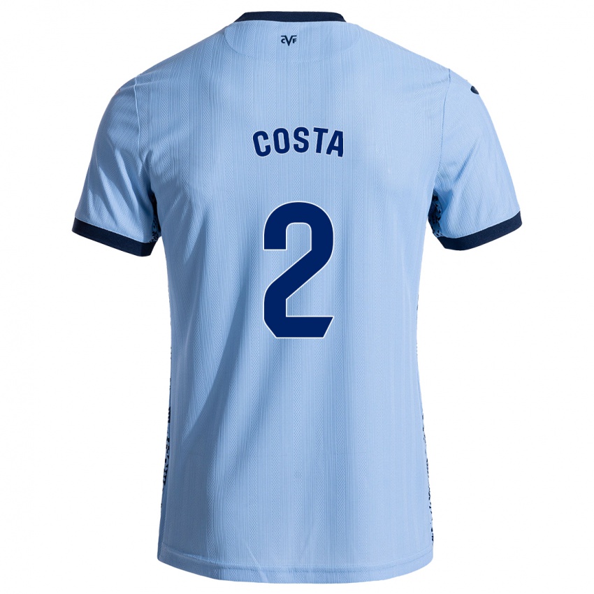 Kinder Logan Costa #2 Himmelblau Auswärtstrikot Trikot 2024/25 T-Shirt