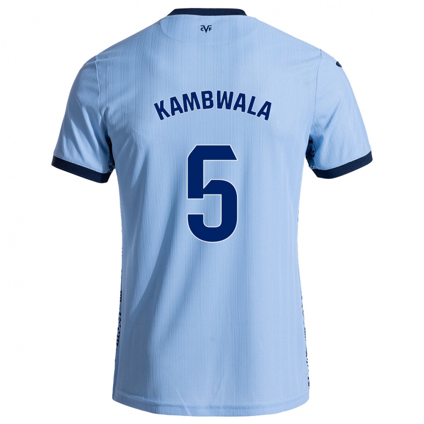 Kinder Willy Kambwala #5 Himmelblau Auswärtstrikot Trikot 2024/25 T-Shirt