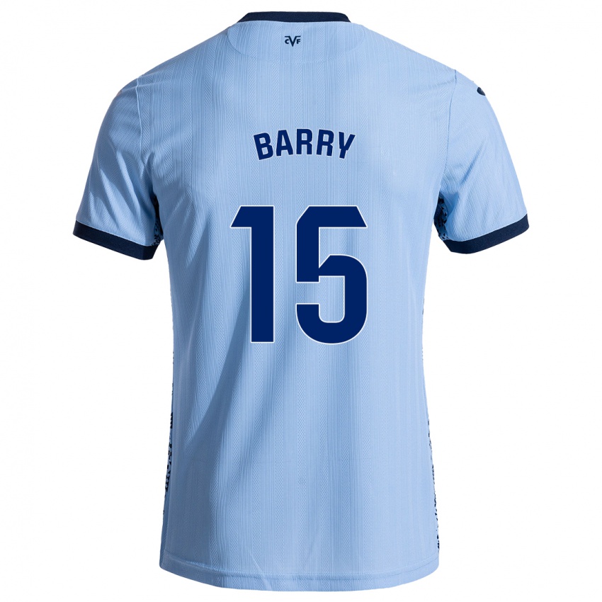 Kinder Thierno Barry #15 Himmelblau Auswärtstrikot Trikot 2024/25 T-Shirt