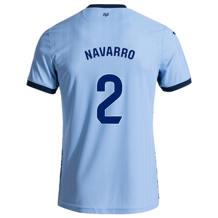 Kinder Pau Navarro #2 Himmelblau Auswärtstrikot Trikot 2024/25 T-Shirt