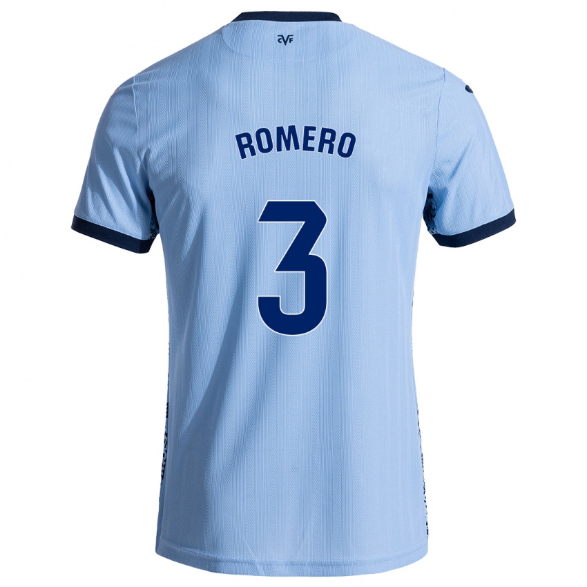 Kinder Cristo Romero #3 Himmelblau Auswärtstrikot Trikot 2024/25 T-Shirt