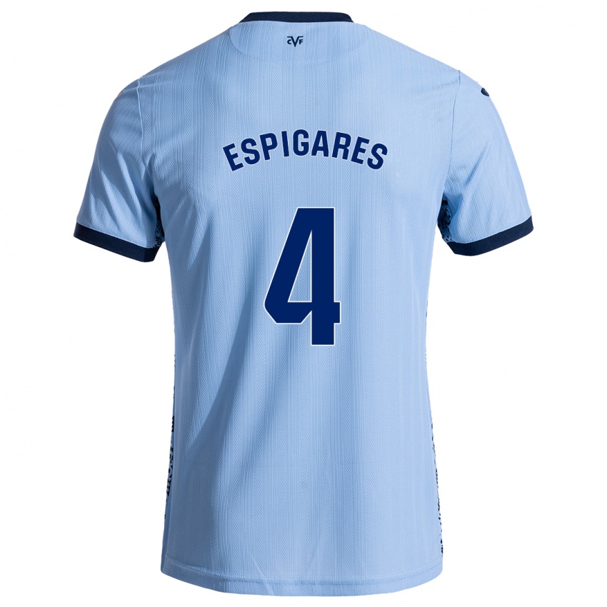 Kinder Antonio Espigares #4 Himmelblau Auswärtstrikot Trikot 2024/25 T-Shirt