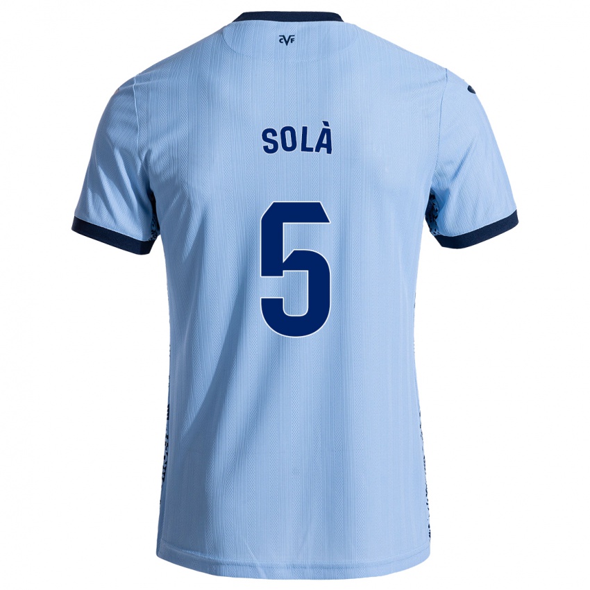 Kinder Arnau Solà #5 Himmelblau Auswärtstrikot Trikot 2024/25 T-Shirt