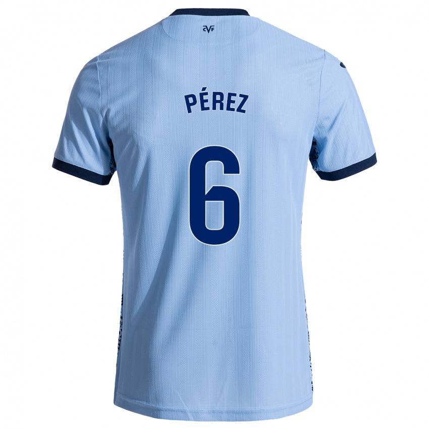 Kinder Hugo Pérez #6 Himmelblau Auswärtstrikot Trikot 2024/25 T-Shirt