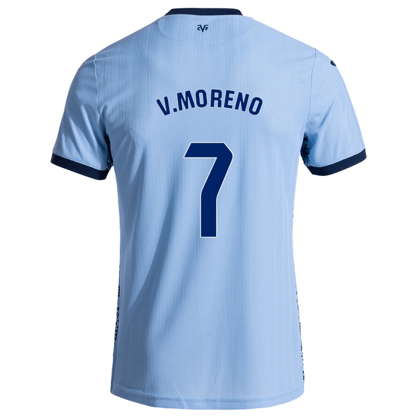 Kinder Víctor Moreno #7 Himmelblau Auswärtstrikot Trikot 2024/25 T-Shirt