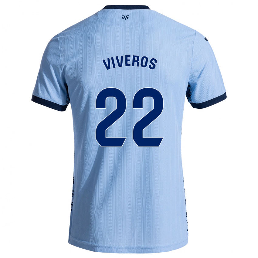 Kinder Facundo Viveros #22 Himmelblau Auswärtstrikot Trikot 2024/25 T-Shirt