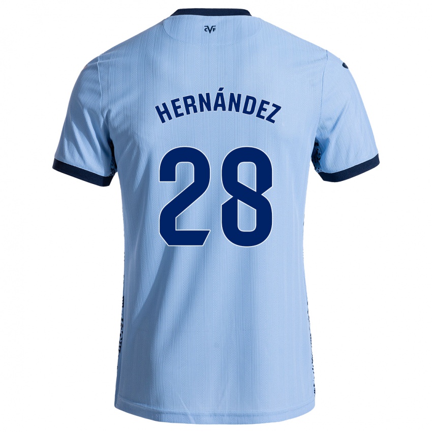 Kinder Gerard Hernández #28 Himmelblau Auswärtstrikot Trikot 2024/25 T-Shirt