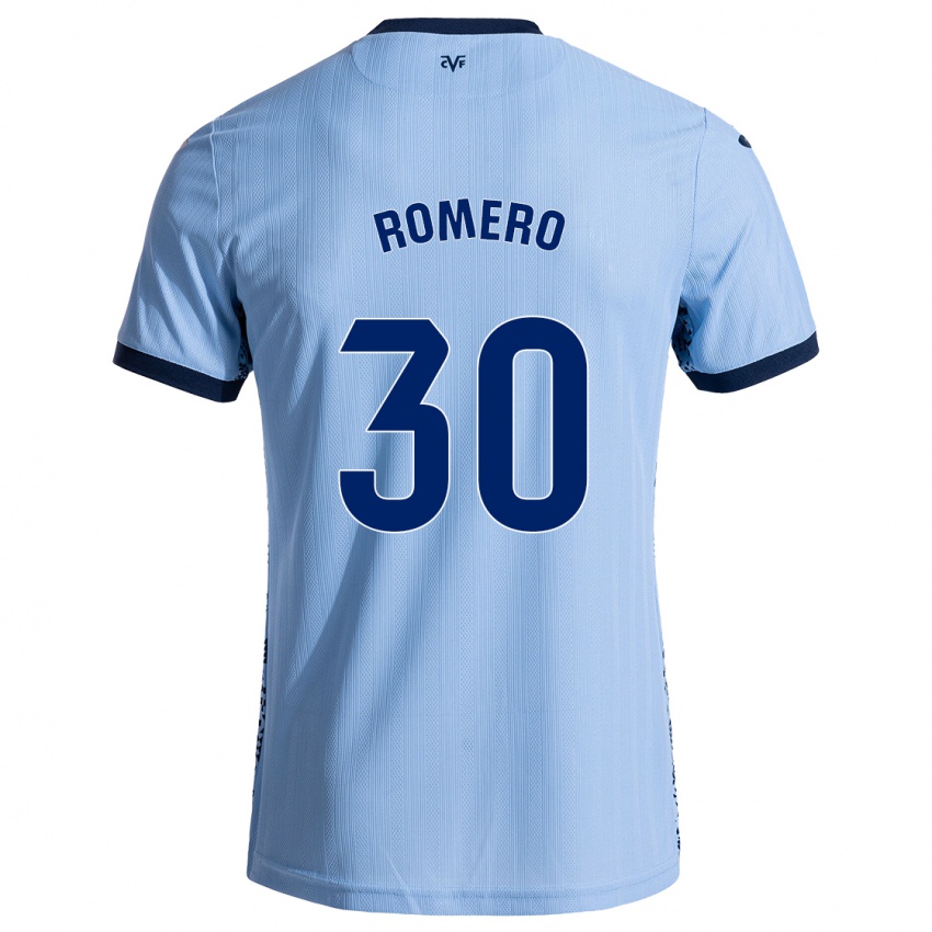 Kinder Lucía Romero #30 Himmelblau Auswärtstrikot Trikot 2024/25 T-Shirt