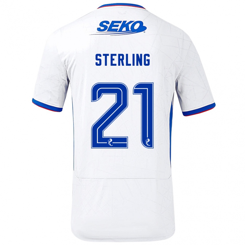 Kinder Dujon Sterling #21 Weiß Blau Auswärtstrikot Trikot 2024/25 T-Shirt